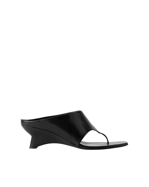 Khaite Black Heeled Mules