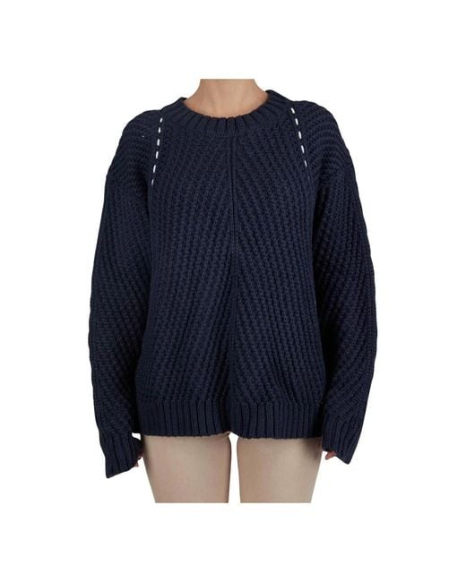 Kiton Blue Round-Neck Knitwear