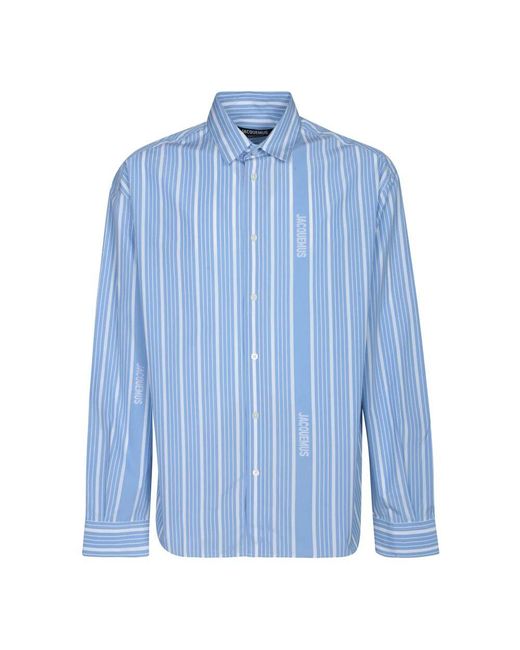 Jacquemus Gestreiftes Hemd in Blue für Herren