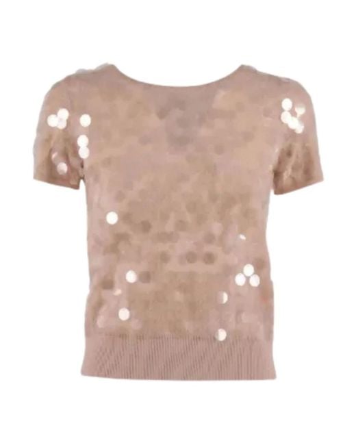 Max Mara Pink Round-Neck Knitwear