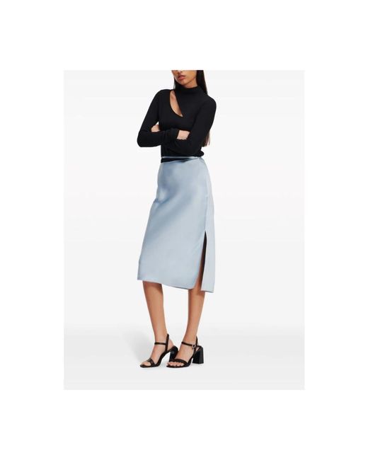 Karl Lagerfeld Blue Midi skirts