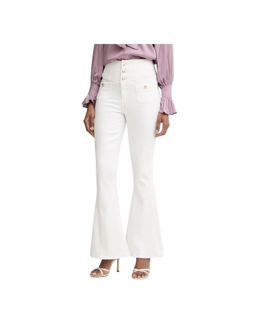 Flared Jeans Guess en coloris White