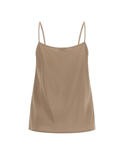 Peserico Brown Sleeveless Tops