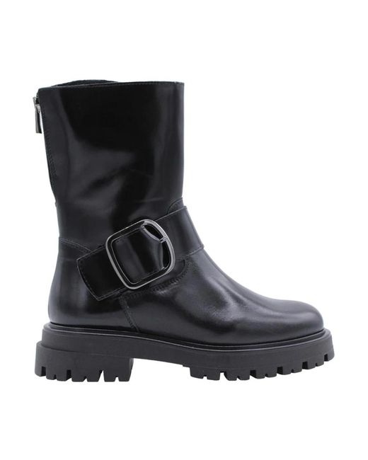 E mia Black Ankle Boots