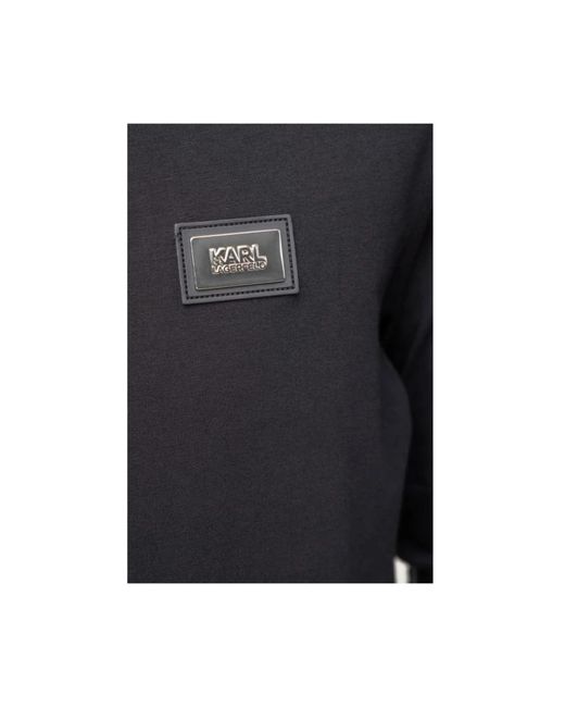 Karl Lagerfeld Black Long Sleeve T-Shirts for men