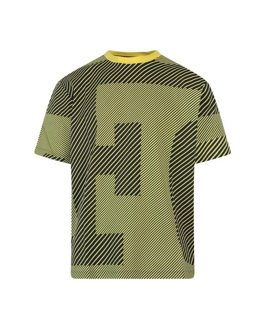 Ferrari Gelbes baumwoll-t-shirt oversized fit in Green für Herren