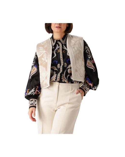Summum Black Bestickte blazer weste summum