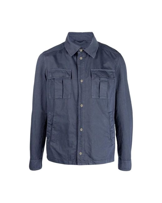 Herno Blue Casual Shirts for men