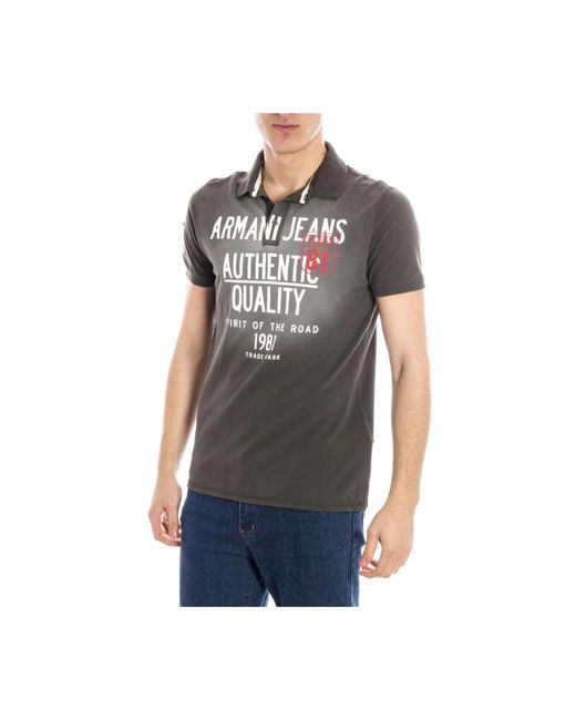 Armani Jeans Gray Polo Shirts for men