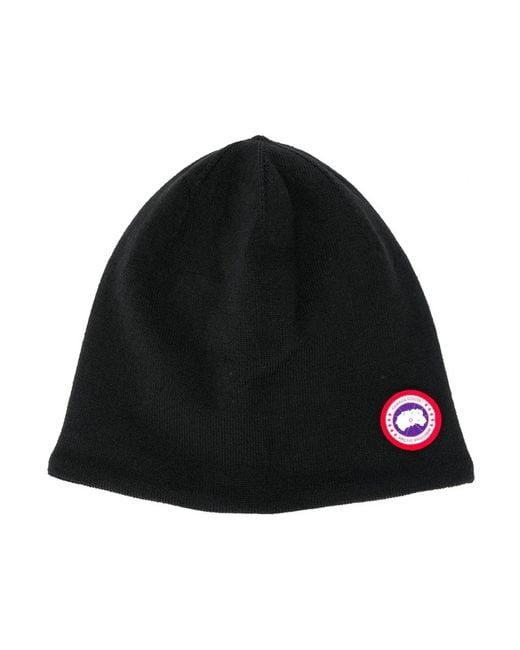Canada Goose Black Beanies for men