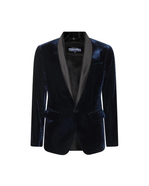 DSquared² Jassen ,Blauw ,Blauwe Blazerjassen Met Frontale Knoop in het Blue voor heren