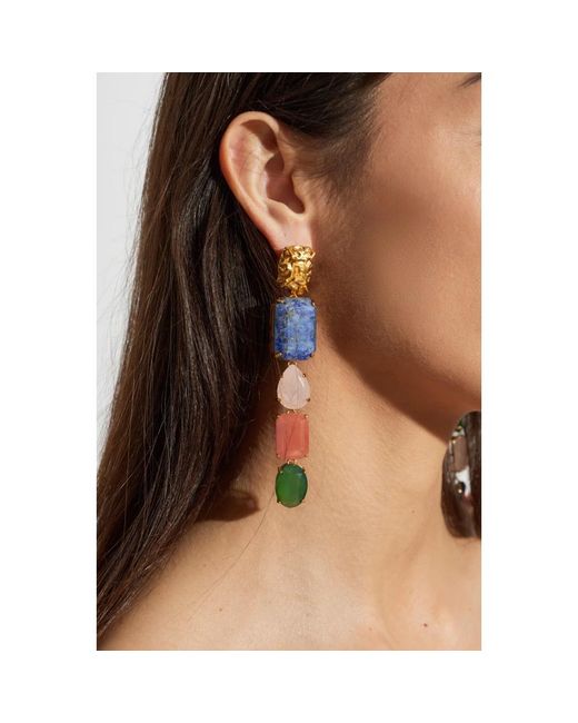 Earrings Balmain de color Blue