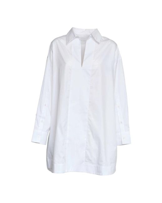 Dondup Kleedjes ,Wit ,Shirt Dress in het White