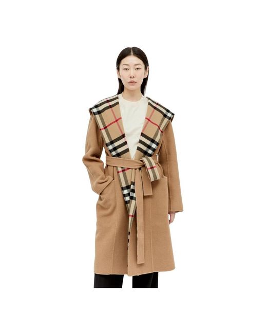 Coats > belted coats Burberry en coloris Natural