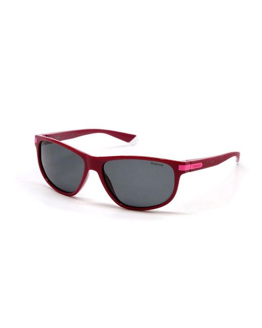 Occhiali da sole viola con lenti grigie di Polaroid in Red da Uomo