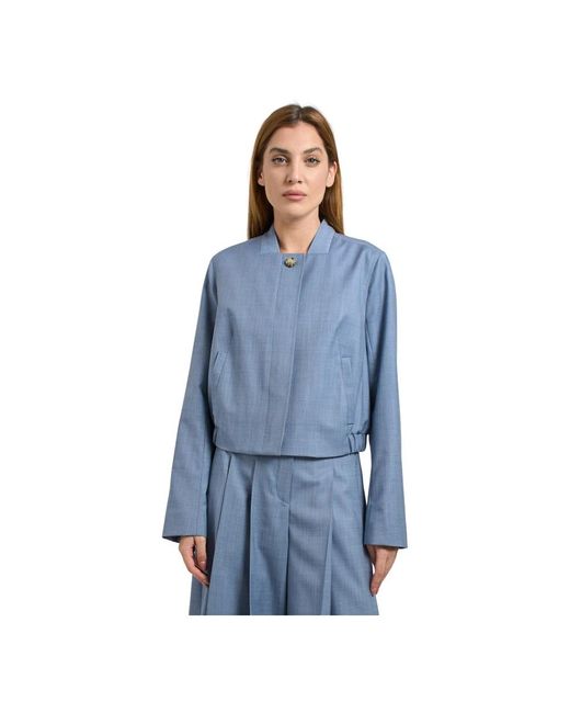 HUGO Blue Blaue Woll-Hahnentritt Damenjacke