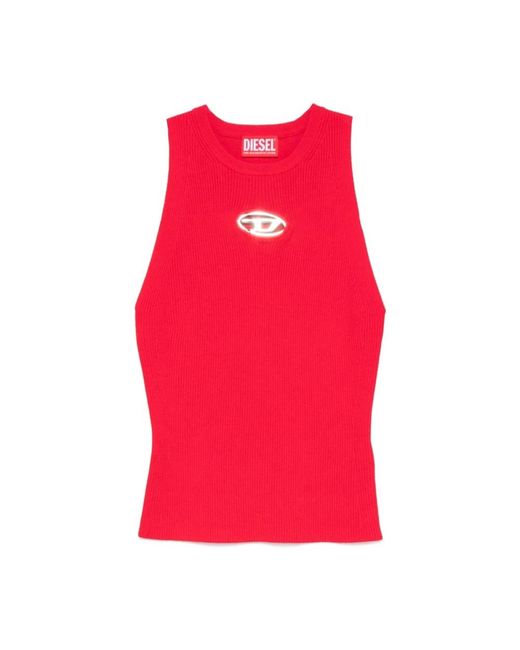 DIESEL Sleeveless Tops in het Red