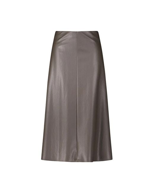 Seductive Gray Midi-Rock Aus Lederimitat