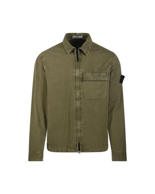 Stone Island Green Light Jackets for men