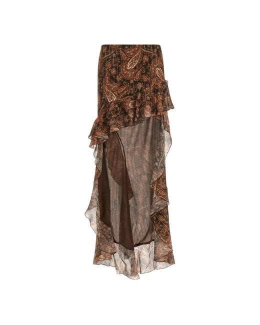 ANDAMANE Brown Maxi Skirts