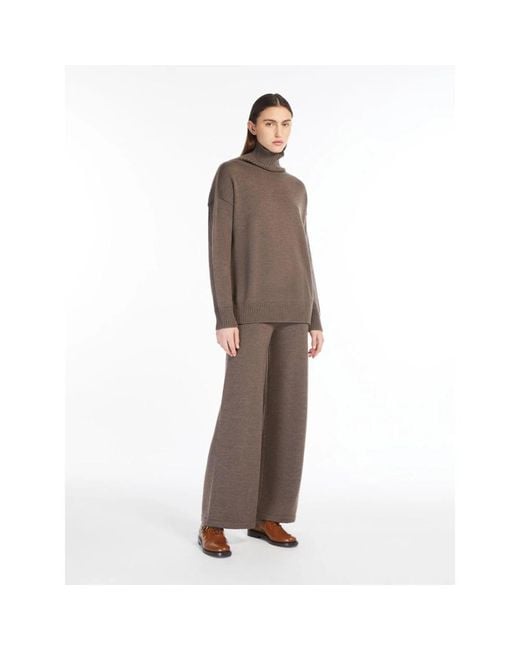 Max Mara Brown Wide Trousers