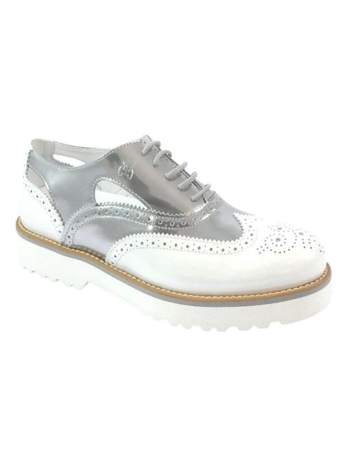 Hogan White Lace-Up Boots