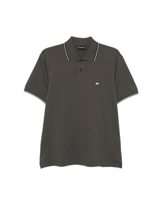 Emporio Armani Gray Polo Shirts for men