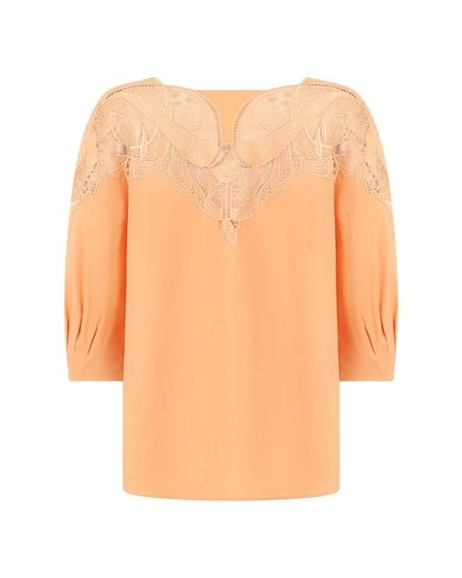 Alberta Ferretti Orange Blouses