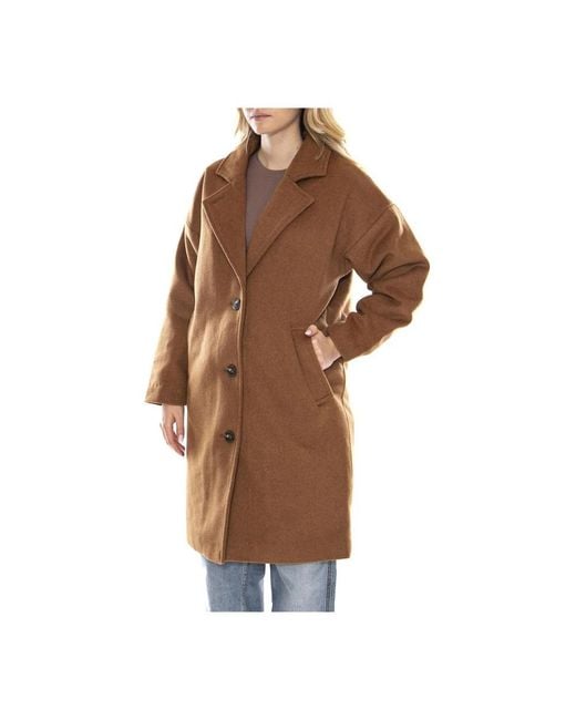 Single-Breasted Coats Minimum de color Brown