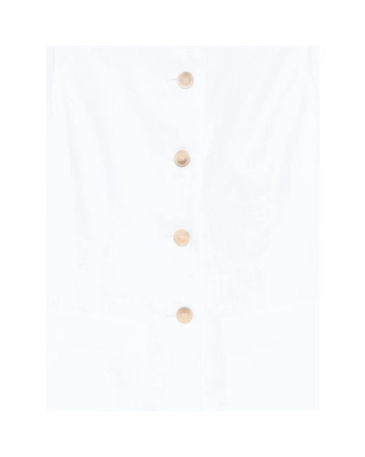 Semicouture White Waistcoats