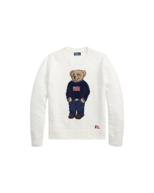 Polo Ralph Lauren White Round-Neck Knitwear