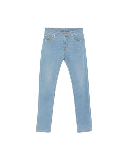 Corneliani Blue Straight Jeans for men