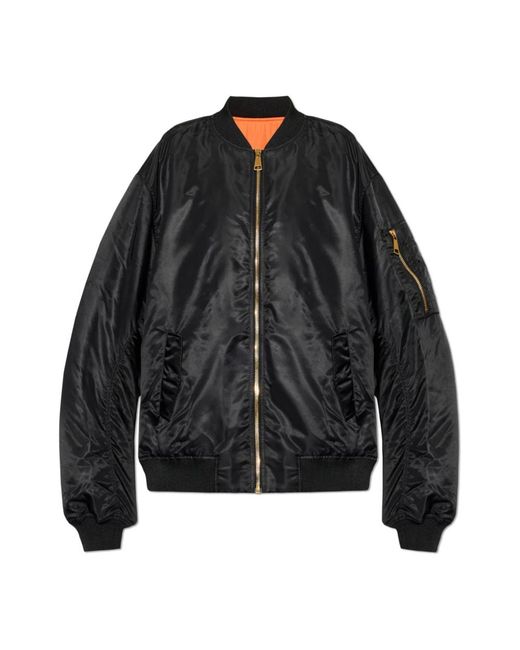 Balmain Geprinte Nylon Bomberjack in het Black voor heren
