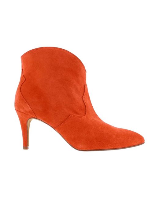 Toral Orange Heeled Boots