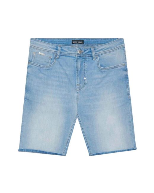 Shorts denim blu stile bermuda di Antony Morato in Blue da Uomo