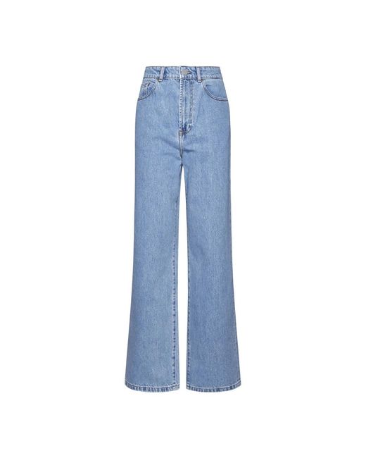 Wide Jeans Rohe en coloris Blue