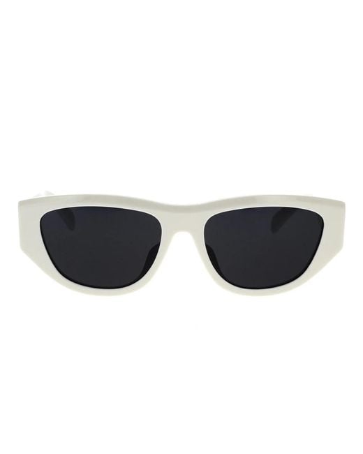 Céline Gray Stilvolle cat-eye sonnenbrille elfenbein/grau,monochrom large sonnenbrille