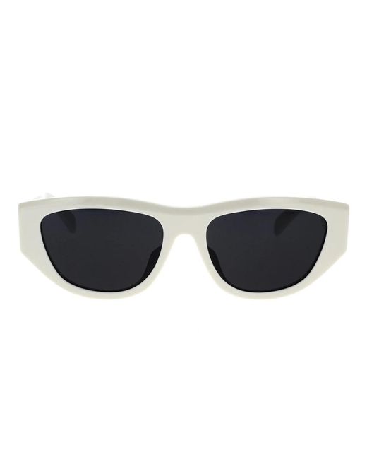 Gafas de sol elegantes cat-eye marfil/gris Céline de color Gray