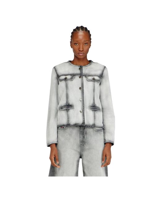DIESEL Gray Denim Jackets
