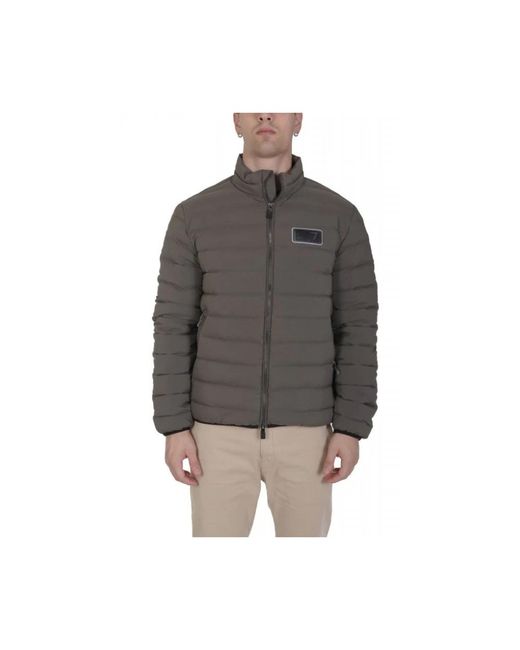 EA7 Gray Down Jackets for men
