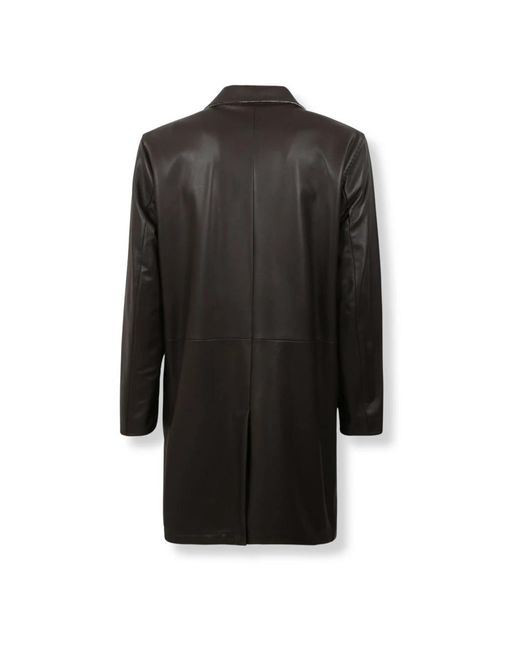 Kiton Black Single-Breasted Coats for men