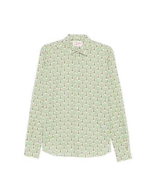 Mc2 Saint Barth Green Casual Shirts for men