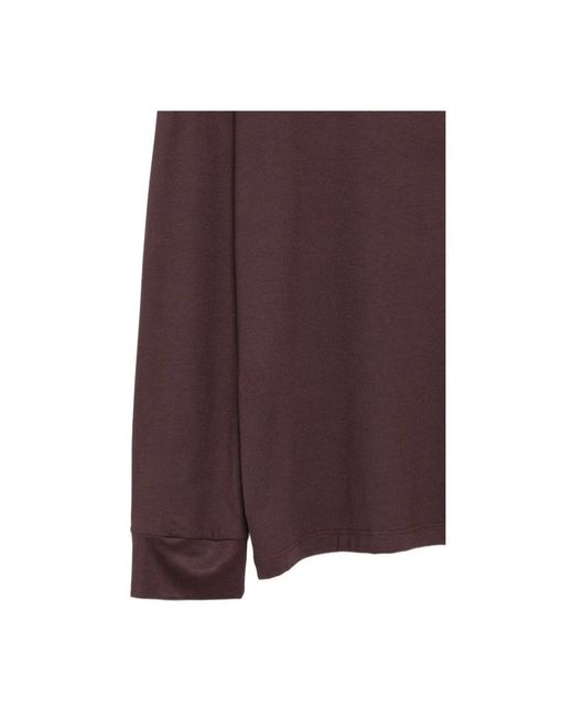 DSquared² Tops ,Bruin ,T-Shirt Met Lange Mouwen En Ronde Hals in het Brown voor heren