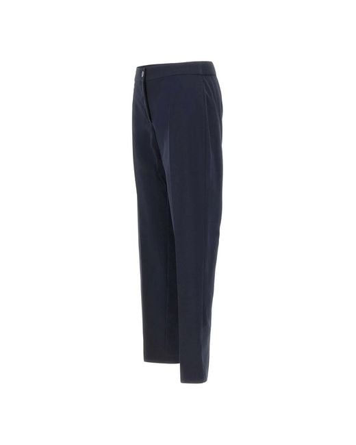 Elena Miro Blue Slim-Fit Trousers