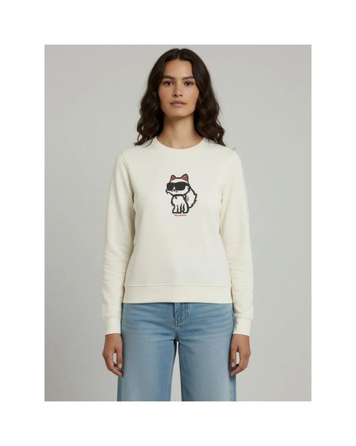 Karl Lagerfeld Ikon Sweatshirt in het White