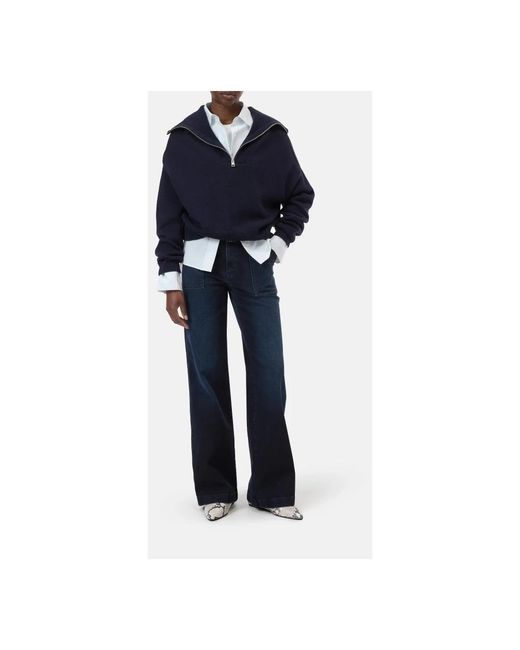 Closed Jeans ,Blauw ,Denim Wijde Jeans in het Blue