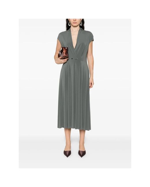 Alberta Ferretti Gray Midi Dresses