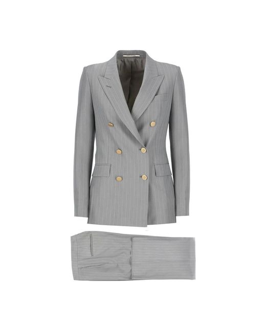 Tagliatore Gray Double Breasted Suits