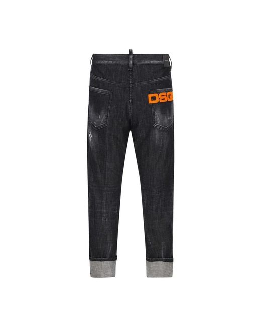 DSquared² Black Slim Fit Jeans for men