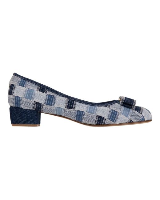 Ferragamo Blue Pumps